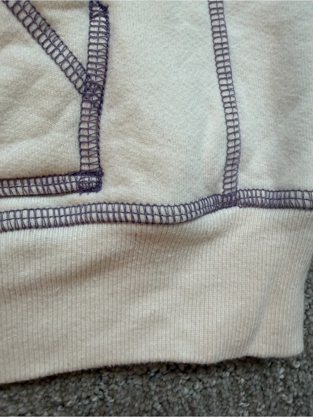 Madhappy Cream Hoodie with Contrasting Grey Stitching-Unisex sizing - Picture 8 of 11